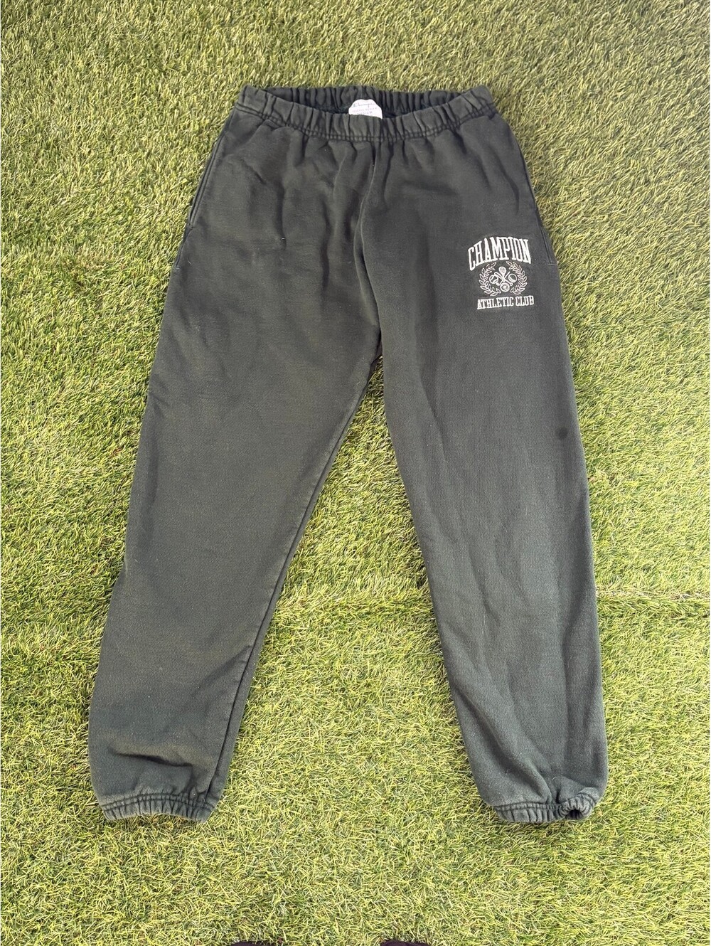 Champion Athletic Dept. Reverse Weave Black Fleece Jogger Pants Mens Medium